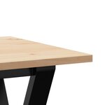vidaXL Table basse cadre en Y 100x50x45 cm bois de pin massif et fonte
