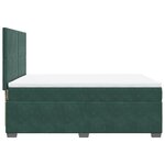 vidaXL Sommier à lattes de lit et matelas Vert foncé 140x190cm Velours