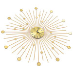vidaXL Horloge murale Métal 70 cm Doré
