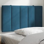vidaXL Coussin de tête de lit bleu 90 cm velours
