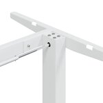 vidaXL Cadre de bureau debout blanc (94-135)x60x(70-114) cm acier