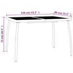 vidaXL Ensemble à manger de jardin 5 Pièces anthracite acier