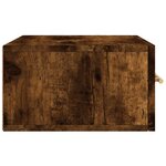 vidaXL Tables de chevet murales 2 Pièces chêne fumé 35x35x20 cm