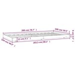 vidaXL Cadre de lit Marron miel 100x200 cm Bois de pin massif