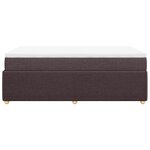 vidaXL Sommier à lattes de lit et matelas marron foncé 120x190cm tissu