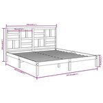 vidaXL Cadre de lit sans matelas blanc bois massif 200x200 cm