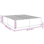 vidaXL Cadre de lit sans matelas noir 200x200 cm tissu