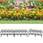 vidaXL Bordures de pelouse 17 Pièces Noir 10 m PP