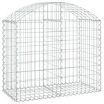 vidaXL Panier de gabions arqué 100x50x80/100 cm Fer galvanisé
