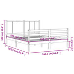 vidaXL Cadre de lit sans matelas 160x200 cm bois massif