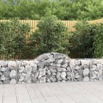 vidaXL Paniers à gabions arqués 7 Pièces 200x50x60/80 cm Fer galvanisé