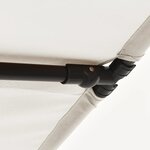 vidaXL Parasol de jardin avec mât en aluminium 2x1 5 m Blanc sable