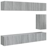 vidaXL Ensemble de meubles TV 7 Pièces Sonoma gris Bois d'ingénierie
