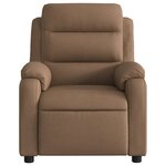 vidaXL Fauteuil inclinable électrique Marron Tissu