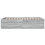 vidaXL Cadre de lit sans matelas sonoma gris 120x200 cm