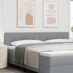 tête de lit vidaXL capitonnée gris clair 200 cm en tissu