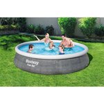 Bestway piscine hors sol fast set™ - 396 x 84 cm - gris
