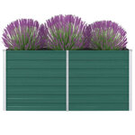 vidaXL Jardinière 160 x 80 x 77 cm Acier galvanisé Vert