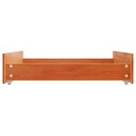vidaXL Tiroirs de lit 2 Pièces cire marron bois de pin massif