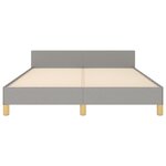 vidaXL Cadre de lit sans matelas gris clair 140x200 cm tissu