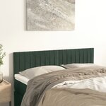 vidaXL Têtes de lit 2 Pièces Vert foncé 72x5x78/88 cm Velours