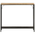 vidaXL Table console 90x30x75 cm bois de manguier massif brut et fer
