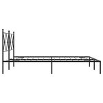 vidaXL Cadre de lit métal sans matelas et tête de lit noir 160x200 cm