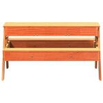 vidaXL Table de pique-nique avec bac à sable pour enfants marron cire