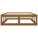 vidaXL Cadre de lit sans matelas marron miel 100x200 cm bois massif