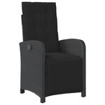 vidaXL Ensemble à manger de jardin coussins 7Pièces Noir Résine tressée
