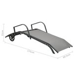 vidaXL Chaises longues lot de 2 avec table Textilène et acier