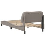 vidaXL Cadre de lit avec tête de lit Taupe 90x190 cm Tissu