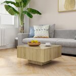 vidaXL Table basse chêne sonoma 60x60x31 5 cm bois d'ingénierie