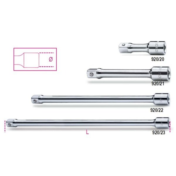 Beta tools barre d'extension à entraînement 1/2" 920/22