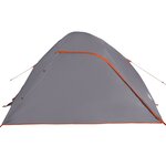 vidaXL Tente de camping à dôme 4 personnes gris imperméable