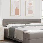 vidaXL Tête de lit LED Design Lignes Taupe 200 cm Tissu