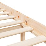 vidaXL Lit pour personne âgée et tête de lit 140x200 cm bois massif