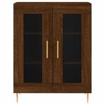 vidaXL Buffet haut Chêne marron 69 5x34x180 cm Bois d'ingénierie