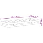 vidaXL Matelas à ressorts bonnell moyen 90x200 cm