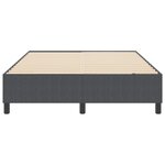 vidaXL Lit Box Spring Gris Foncé 140x200 cm Tissu Corde