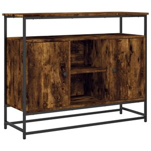 vidaXL Buffet chêne fumé 100x35x80 cm bois d'ingénierie
