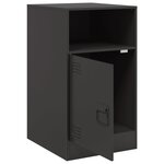 vidaXL Table de chevet noir 34 5x39x62 cm acier