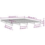 vidaXL Lit de palette noir 120x200 cm bois de pin massif