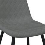 vidaXL Chaises à manger lot de 2 Gris clair Velours