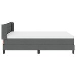 vidaXL Lit à Ressorts avec Matelas Gris Foncé 160x200 cm Tissu