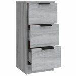 vidaXL Buffets 3 Pièces Sonoma gris Bois d'ingénierie