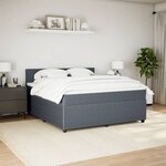 vidaXL Sommier à lattes de lit et matelas Gris foncé 180x200cm Velours