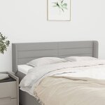 vidaXL Tête de lit avec oreilles Gris clair 147x16x78/88 cm Tissu