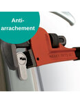 THIRARD - Verrou à bouton Apache pour porte d'entrée  cylindre 50mm  acier  3 clés  époxy blanc