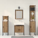 vidaXL Ensemble de meubles de salle de bain en 4 pièces Chêne artisanal Bois d'ingénierie